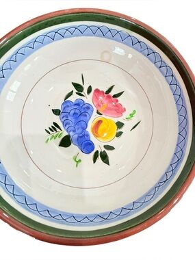 Two Vintage Stangl Ware Serving Bowls Fruits Flowers